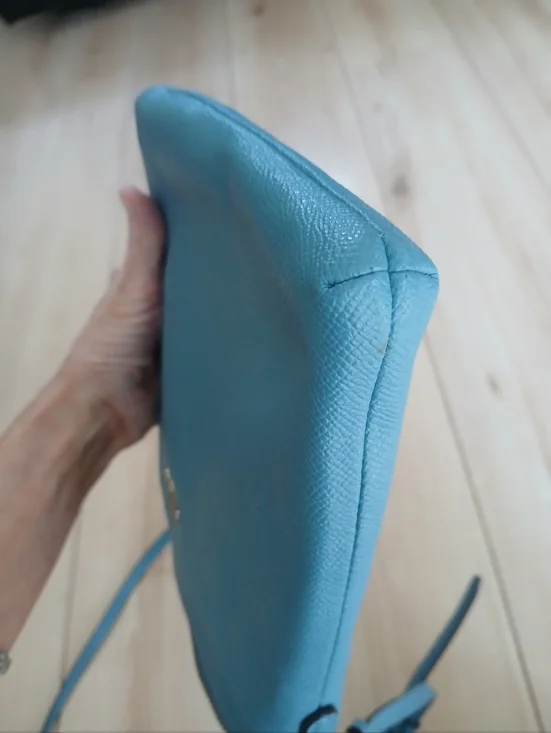 Coach New York Leather Kitt Messenger Crossbody Bag In Blue - Picture 10 of 12